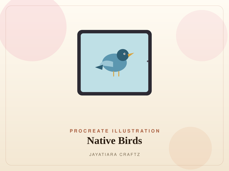 Illustrated set of Australian native birds for stickers